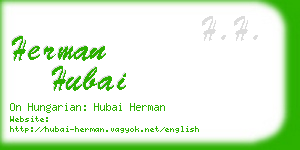herman hubai business card